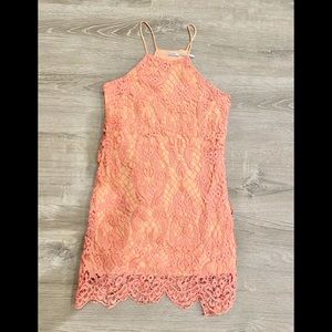 COPY - Peach Lace Dress